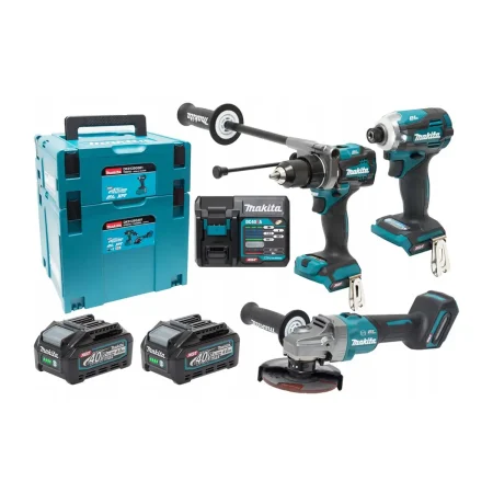XGT Makita 40V - Akumulatorski set bušilica-odvijač, udarni odvijač, brusilica DK0125G301