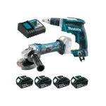 Makita - Akumulatorski set alata DLXSET001 (DGA452, DFS452)