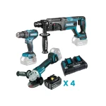 Makita - Akumulatorski set alata LXT DLXSET007 (DGA504, DHP485, DHR241)