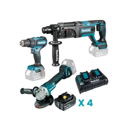 Makita - Akumulatorski set alata LXT DLXSET007 (DGA504, DHP485, DHR241)