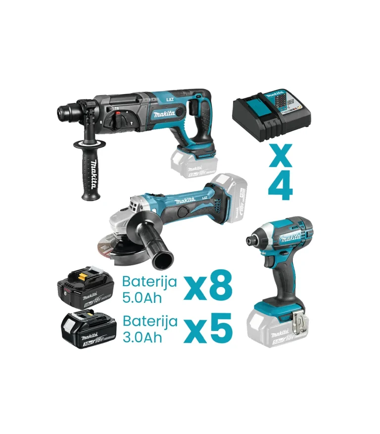 Makita - Akumulatorski set alata LXT DLXSET013A (DHR241, DGA452, DTD152)