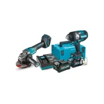 Makita - Akumulatorski udarni odvijač 40 V, 1800 Nm TW001GM201 + Makita akumulatorska kutna brusilica 40 V XGT GA005GZ