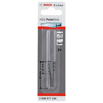 BORER HSS PointTec 1.5 mm BOSCH 2 kom 2608577154