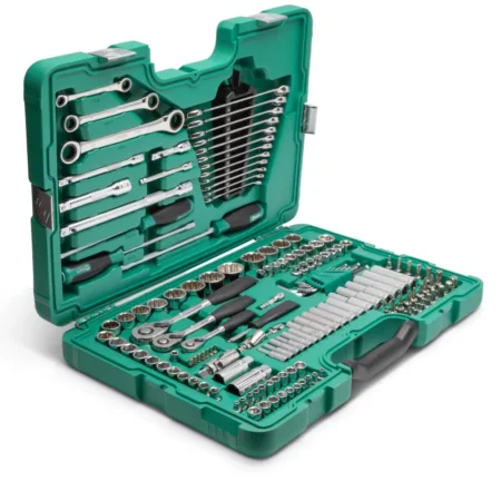 SET NAS. KLJUČEVA 1/4",3/8",1/2" 6-KANT I 12-KANT S KLJUČEVIMA I IZVIJAČIMA 150 KOMADA SATA ST09510SJ