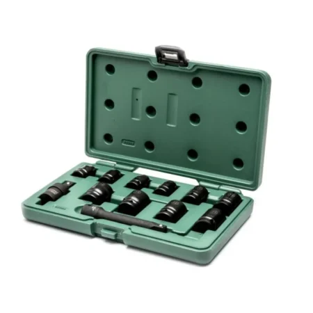 SET NASADNIH KLJUČEVA IMPACT 1/2 10-24MM SA PRODUŽETKOM I ZGLOBOM SATA ST09009SJ