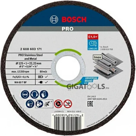 PLOČA REZNA 125x1mm INOX - BOSCH