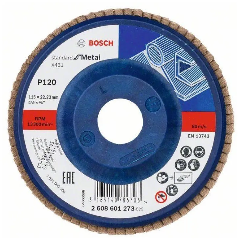 DISK BRUSNI LAMELNI 115 mm A120 ravni X431 - BOSCH