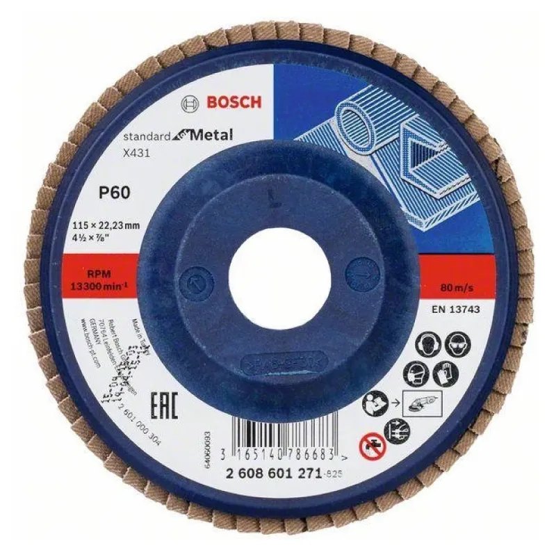 DISK BRUSNI LAMELNI 115 mm A60 ravni X431- BOSCH