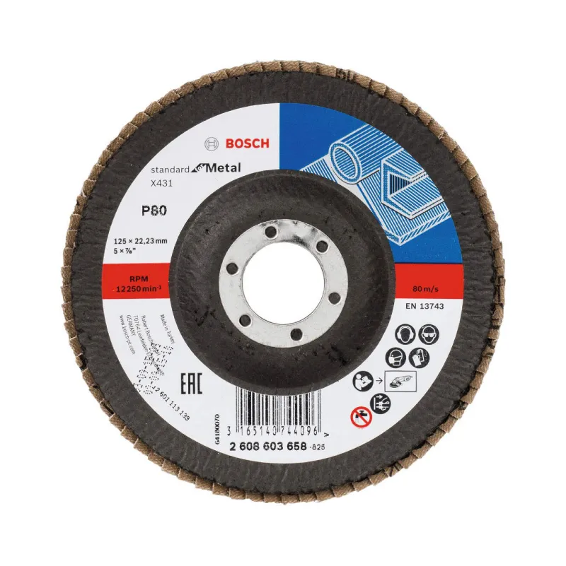DISK BRUSNI LAMELNI 125mm P80 kosi