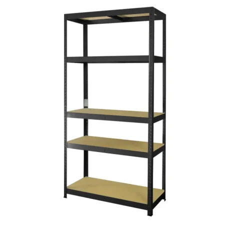 POLICA METAL/DRVO 180 X 90 X 40 cm/5 POLICA/ 875 kg CRNA- P2H