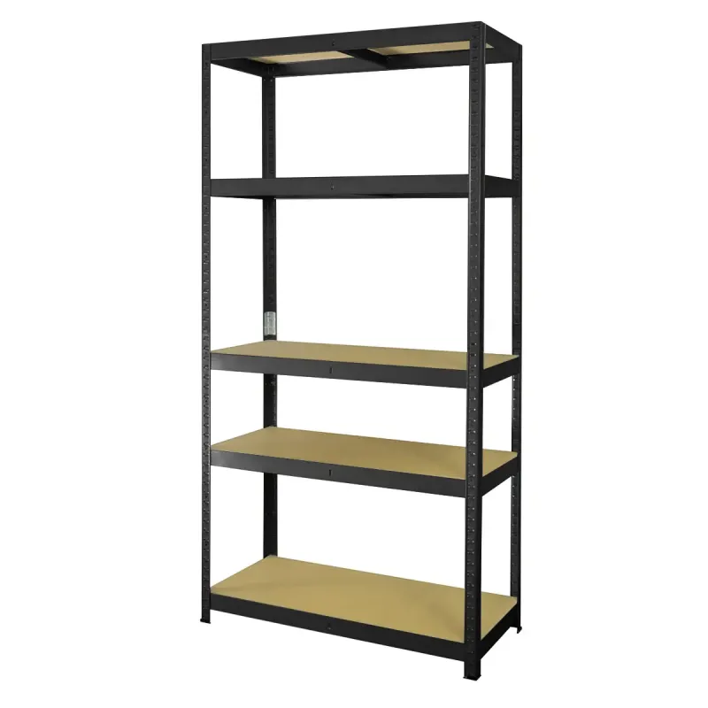 POLICA METAL/DRVO 180 X 90 X 40 cm/5 POLICA/ 875 kg CRNA- P2H