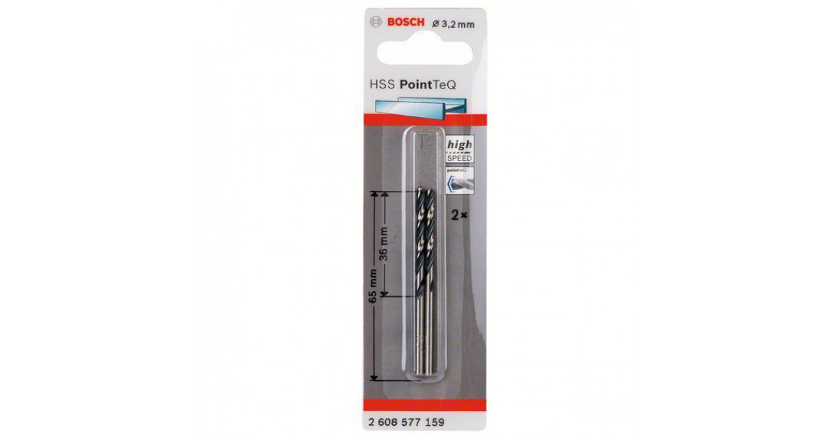 BORER HSS PointTec 3.2 mm BOSCH 2 kom 2608577159