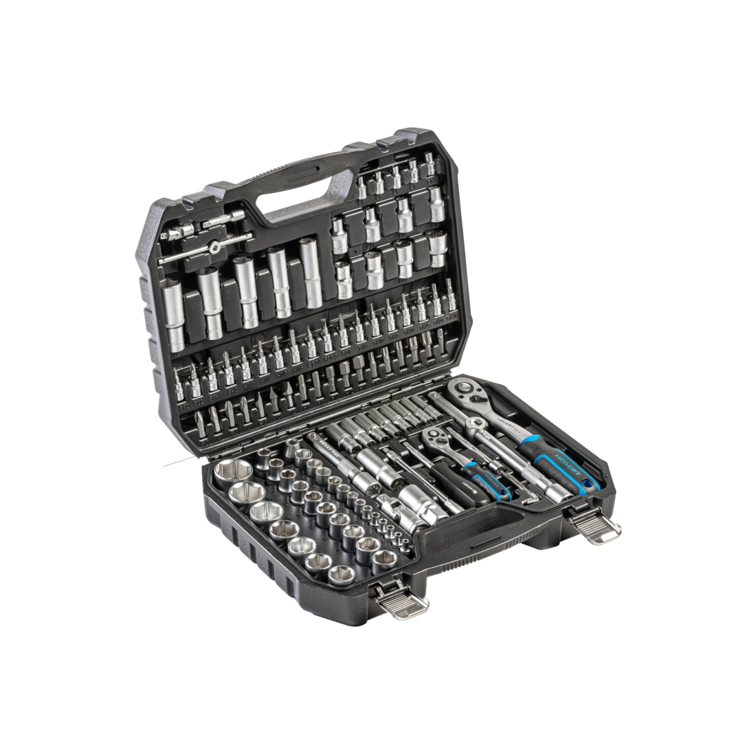 HOEGERT 112-dijelni set nasadnih ključeva 1/4″ i 1/2″ i bitova HT1R232