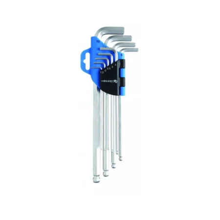 HOEGERT 9-dijelni set imbus ključeva dugih sa kuglom 1.5-10mm HT1W808