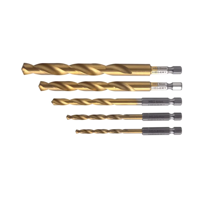 HOEGERT 5-dijelni set burgija za metal HSS HT6D180 4.5/6/8/10mm