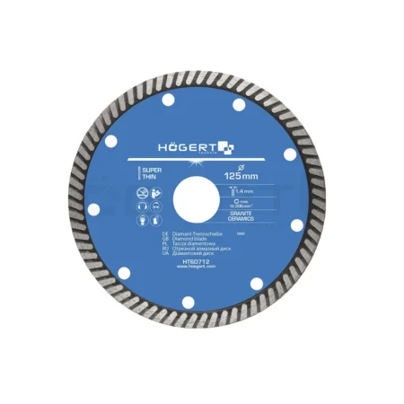 HOEGERT dijamantska rezna ploča za keramiku 125 x 1.4 mm HT6D712