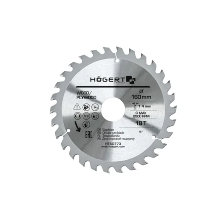 HOEGERT list kružne pile/cirkulara za drvo 160 mm 18 Z HT6D773