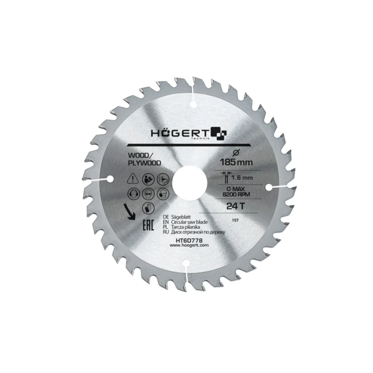 HOEGERT list kružne pile/cirkulara za drvo 185 mm 24 Z HT6D778