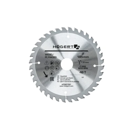 HOEGERT list kružne pile/cirkulara za drvo 185 mm 48 Z HT6D781