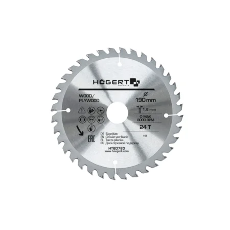 HOEGERT list kružne pile/cirkulara za drvo 190 mm 24 Z HT6D783