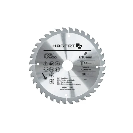 HOEGERT list kružne pile/cirkulara za drvo 216 mm 36 Z HT6D786