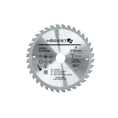 HOEGERT list kružne pile/cirkulara za drvo 216 mm 60 Z HT6D788