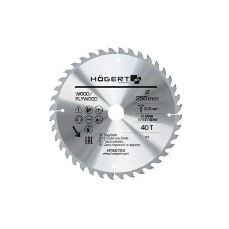 HOEGERT list kružne pile/cirkulara za drvo 250 mm 40 Z HT6D790