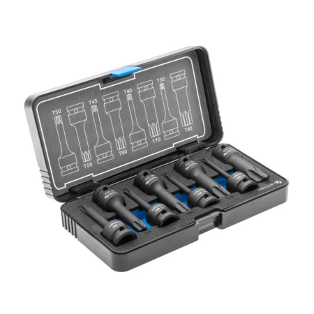 HOEGERT 8-dijelni set udarnih nasadnih TORX ključeva 1/2 CrMo HT6R002
