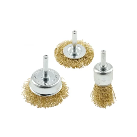 HOEGERT 3-dijelni set četki mesinganih 6mm 25-50mm HT7D745