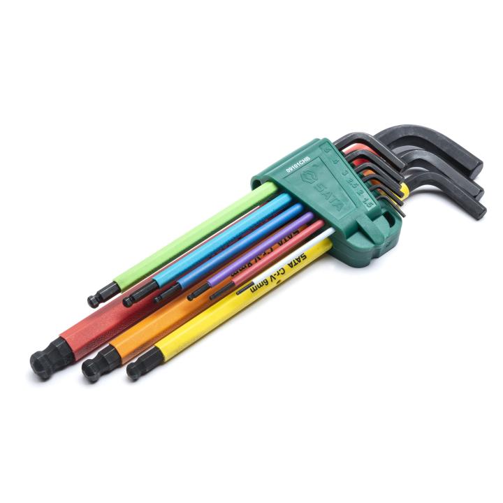 IMBUS SET 1,5-10 MM S KUGLOM 9/1 U BOJI SATA ST09101CHBSJ