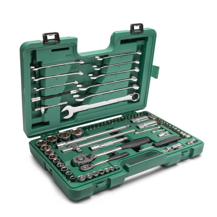 SET NASADNIH KLJUČEVA 76 kom. 1/4"+1/2" I VILJUŠKASTO-OKASTI KLJUČEVI SATA
