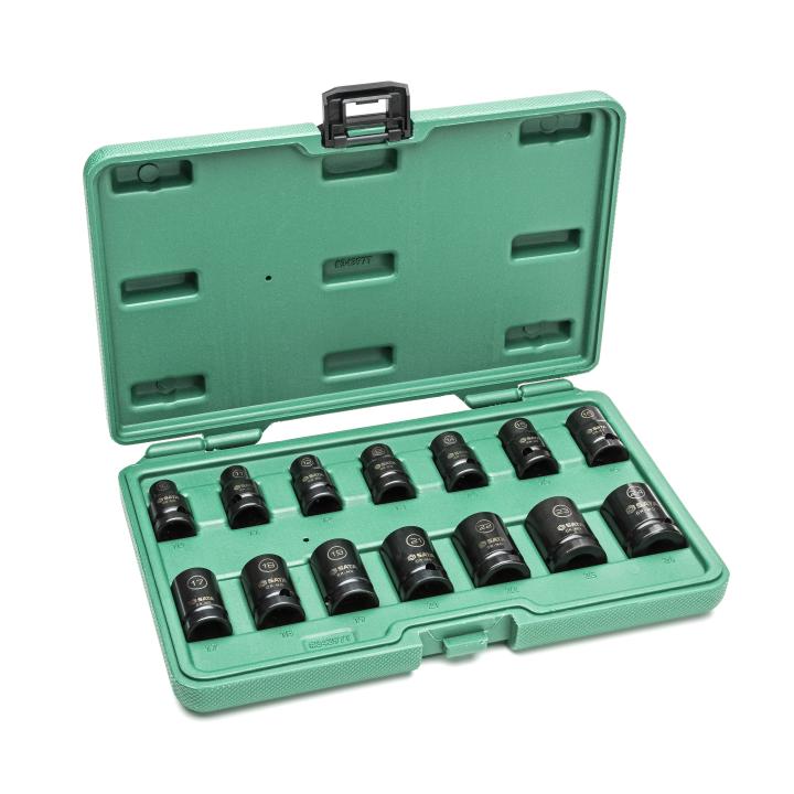 SET NAS.KLJUČEVA IMPACT 1/2" 10-24 MM 14 KOMADA THIN SATA ST34397T