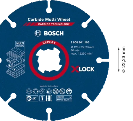 PLOČA REZNA MULTI 125X22,23MM X-LOCK EXPERT BOSCH