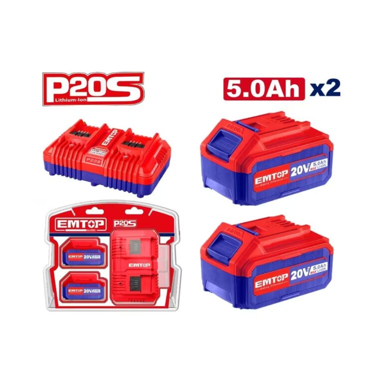 Emtop komplet dupli punjač i dva akumulatora 5 Ah P20S ELBCPK2425