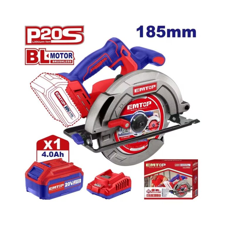 Emtop akumulatorska ručna kružna testera 185 mm ELCS18511