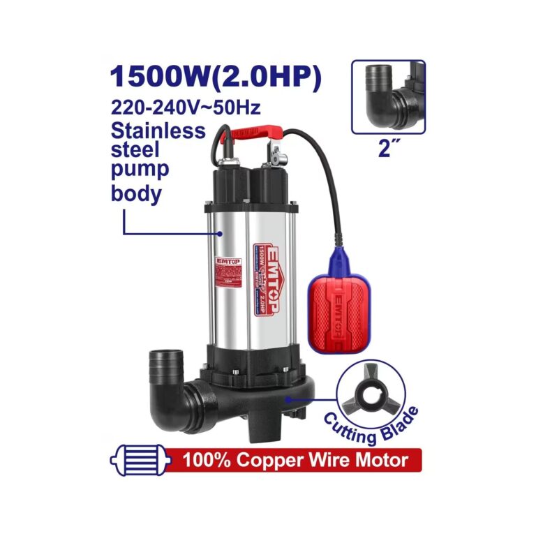 Emtop potopna muljna pumpa 1500 W EWPPQD15001