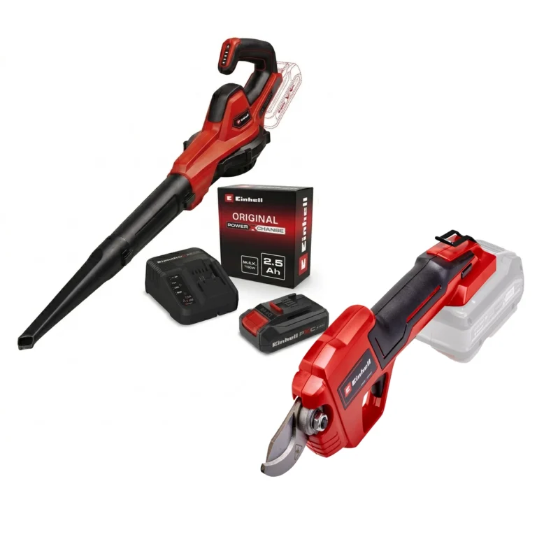 Einhell set aku duvač, makaze za orezivanje, baterija i punjač PXC SET 3 U 1
