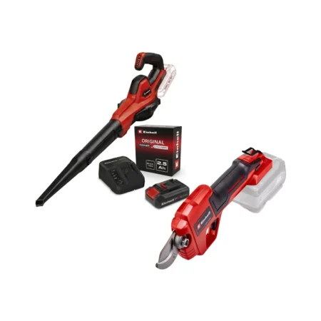Einhell set aku duvač, makaze za orezivanje, baterija i punjač PXC SET 3 U 1
