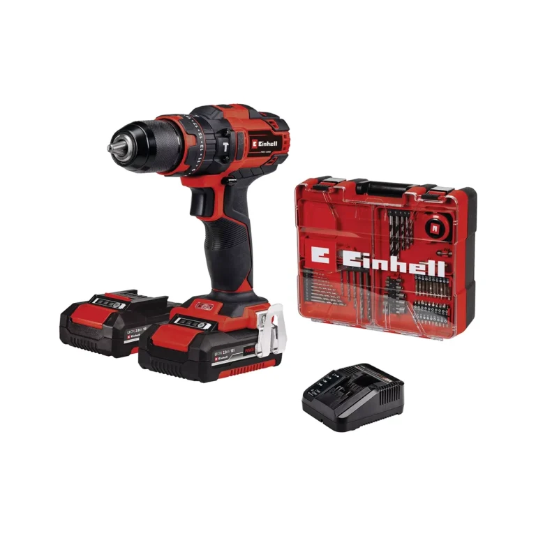 Einhell aku udarna bušilica odvijač sa 64 komada alata i 2 baterije 2.0 Ah Power X-Change TE-CD 18/40 Li-i +64